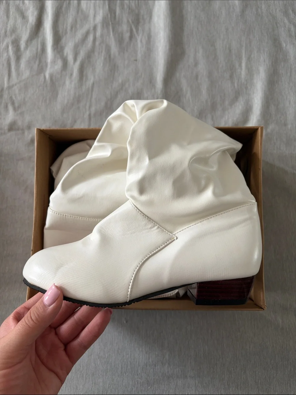 White Women's Slouch Boots